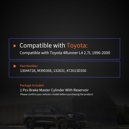 HiSport Brake Master 472013D350 Cylinder with Reservoir and Cap Compatible with Toyota 4Runner L4 2.7L 1996 1997 1998 1999 2000