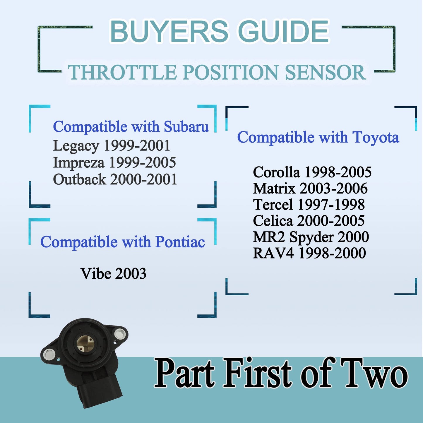 HiSport TPS Throttle Position Sensor - Compatible with Toyota Subaru Scion Chevrolet Replace #22633-AA210