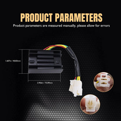 HiSport Voltage Regulator Rectifier Compatible with Arctic cat 250 2x4 1999-2003,cat 250 4x4 2001-2003,cat 300 2x4 1998-2001,cat 300 4x4 1998-2001;Suzuki GN 125,GZ250 1999-2000 2002-2010 32800-05300