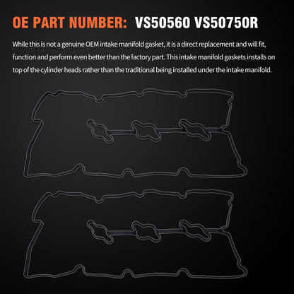 HiSport Valve Cover Gasket - Compatible with Hyundai Azera Entourage Santa Fe Sonata Veracruz Compatible with Kia Amanti Sorento 3.3L 3.8L 2006-2011 - Replace VS50750R