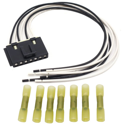 HiSport Blower Motor Resistor Connector 7-Wire Pigtail Compatible with Buick, Cadillac, Chevrolet, GMC, Isuzu, Oldsmobile, and Pontiac 645-702