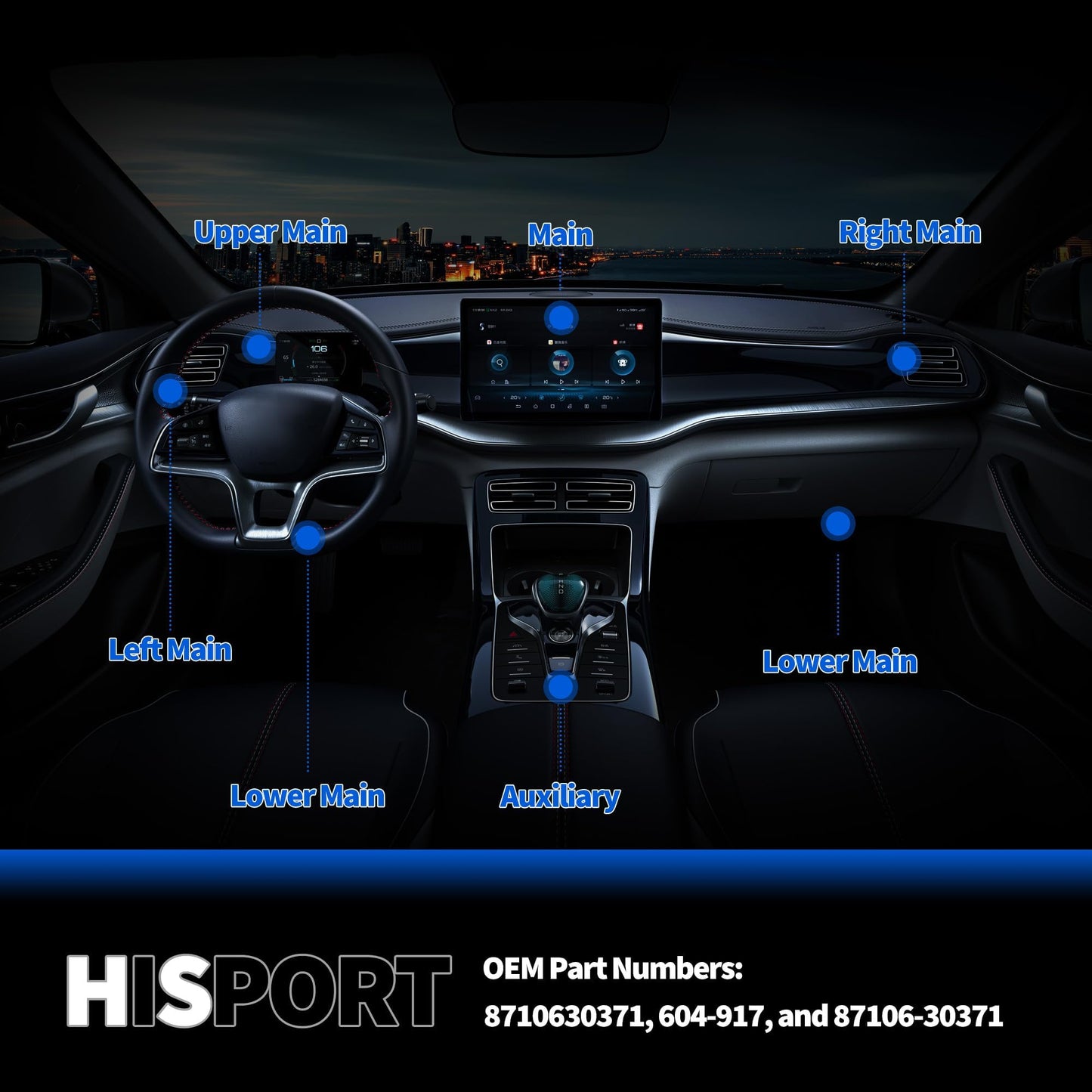 HiSport HVAC Mode Air Blend Door Actuator - Compatible with Lexus GS300 1997 1998 1999 2000 2001 2002 2003-2005,GS400 1998-2000,GS430 2001-2005,IS300 2001-2005,RX300 1999-2003,SC430 2002-2010#604-917