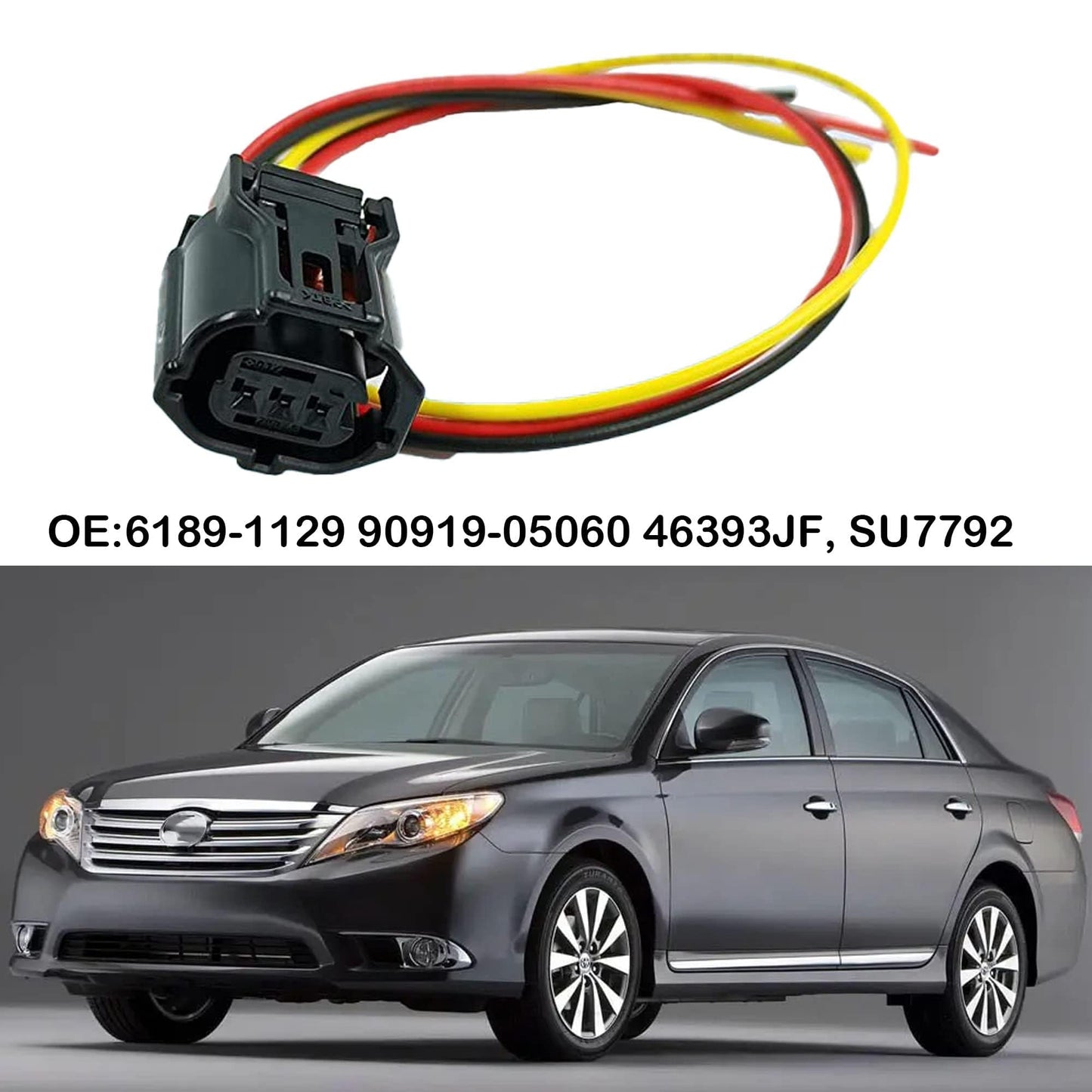 HiSport 2PCS Camshaft Position Sensor CPS Connector Pigtail Plug Wire Wiring Harness Compatible with Lexus, Toyota, Scion Replacement for OEM 6189-1129 90919-05060 46393JF, SU7792