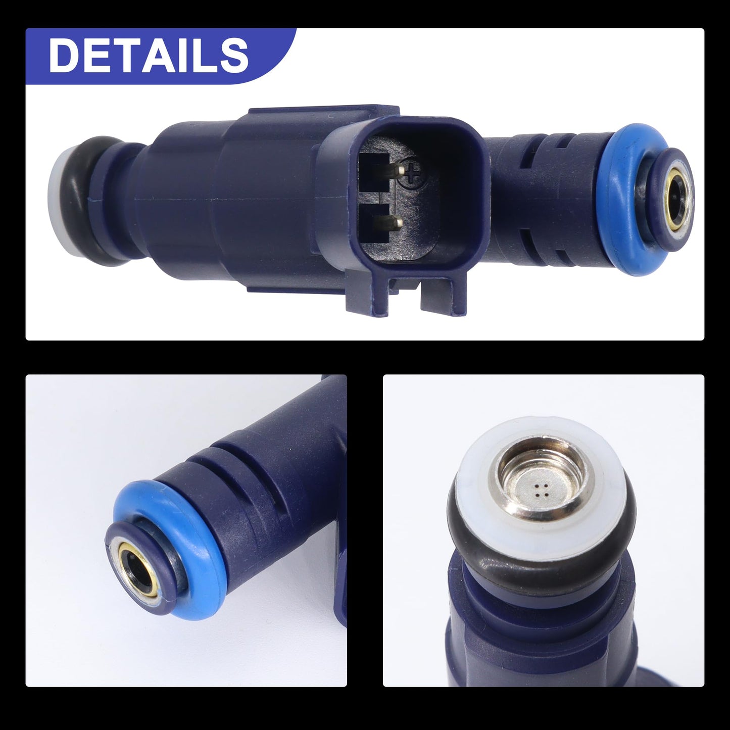 HiSport 4 Fuel Injectors 3M6Z9F593BA Compatible with Ford Escape 2005-2007, Focus 2005-2006,Replacement for Mazda Tribute 2005-2006,2008 Tribute,Mariner 2005-2007 2.3L L4