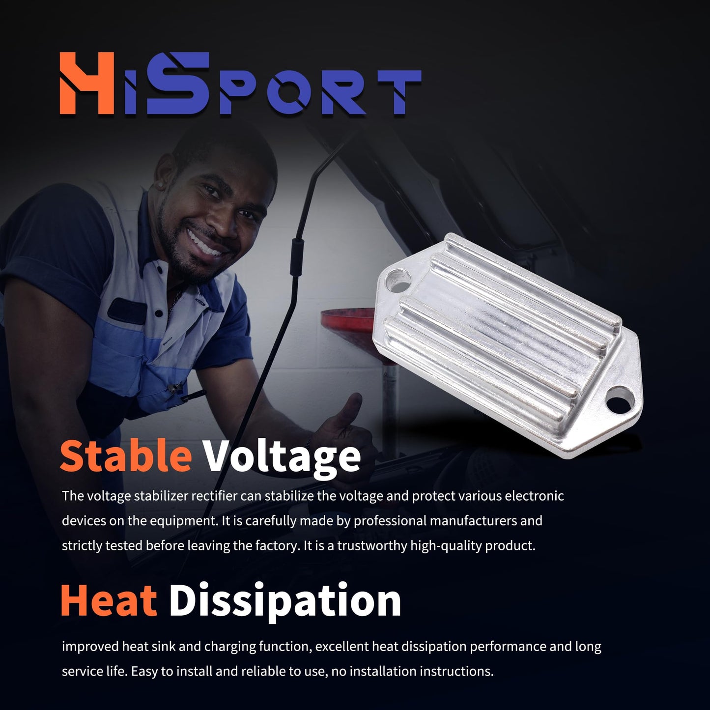 HiSport Voltage Regulator Rectifier 12/15 Amp Half Wave Compatible with Kohler Engines Replaces 25 403 35-S