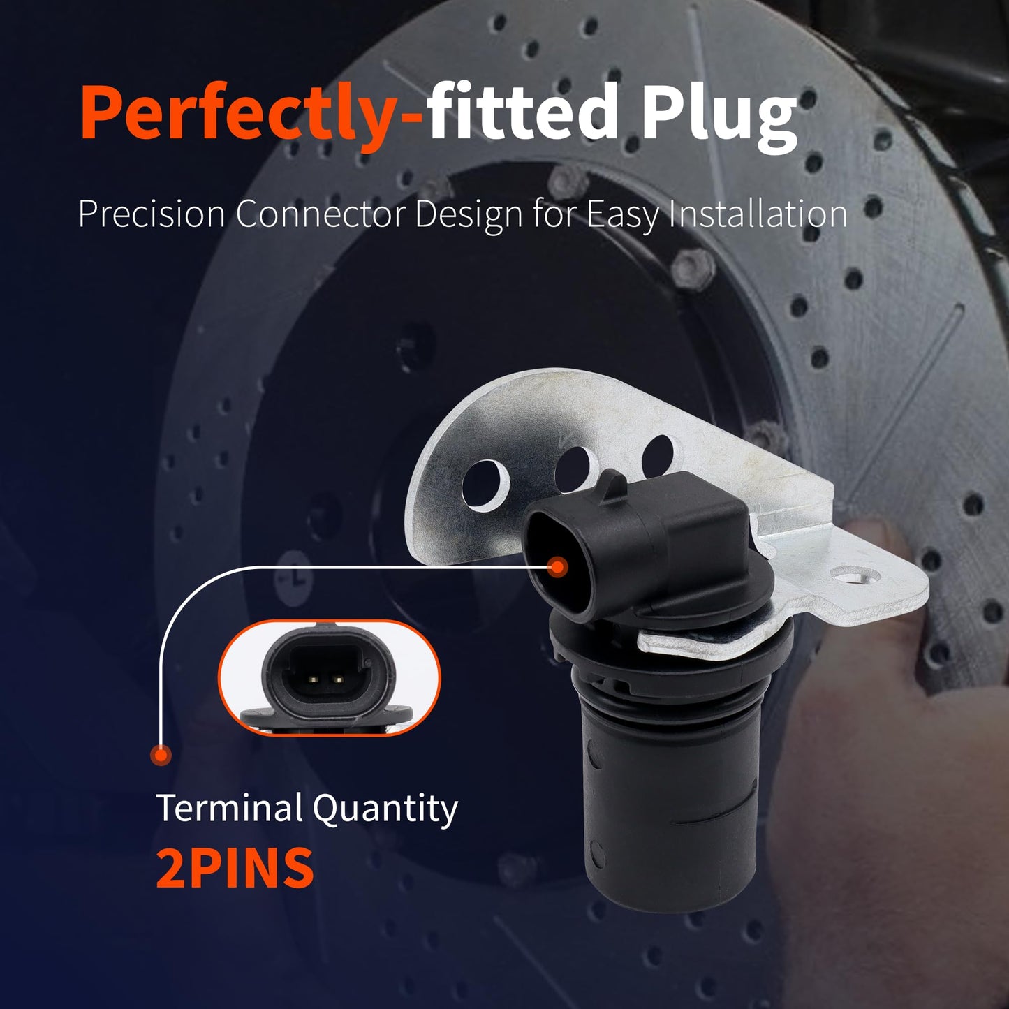 HiSport 24225896 ABS Wheel Speed Sensor - Compatible with Chevy Astro Avalanche 1500 Blazer C1500 C2500 Suburban Camaro Caprice Colorado Express 1500 2500 S10 SSR Tahoe 1996-2014 - Replace 213-1701