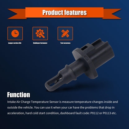 HiSport F57F12A697AA Intake Air Charge Temperature Sensor Compatible with Ford E-150 E-250 E-350 E-450 E-550 Lincoln Blackwood Continental Mazda B2300 B2500 B3000 B4000 Mercury Mystique Sable Tracer