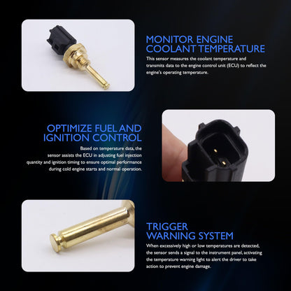 HiSport Engine Coolant Temperature Sensor - Compatible with Ford Edge Escape Expendition F-150 Lincoln Mark LT MKX MKZ Navigator Mercury Mountaineer Replaces 9L8Z6G004C 3L7Z6G004BA SU8756