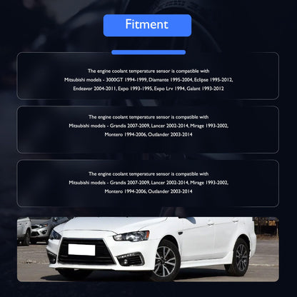 HiSport Engine Coolant Temperature Sensor - Compatible with Mitsubishi Dodge Chrysler Replaces 3922035710 TS337 MD182467 MD177572