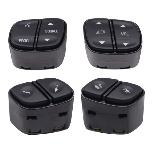 HiSport Steering Wheel Control Switch Button - Compatible with Chevy GMC Cadillac Silverado Tahoe Suburban Sierra Avalanche Yukon Envoy Escalade Replace 21997738, 21997739, 1999442, 1999443