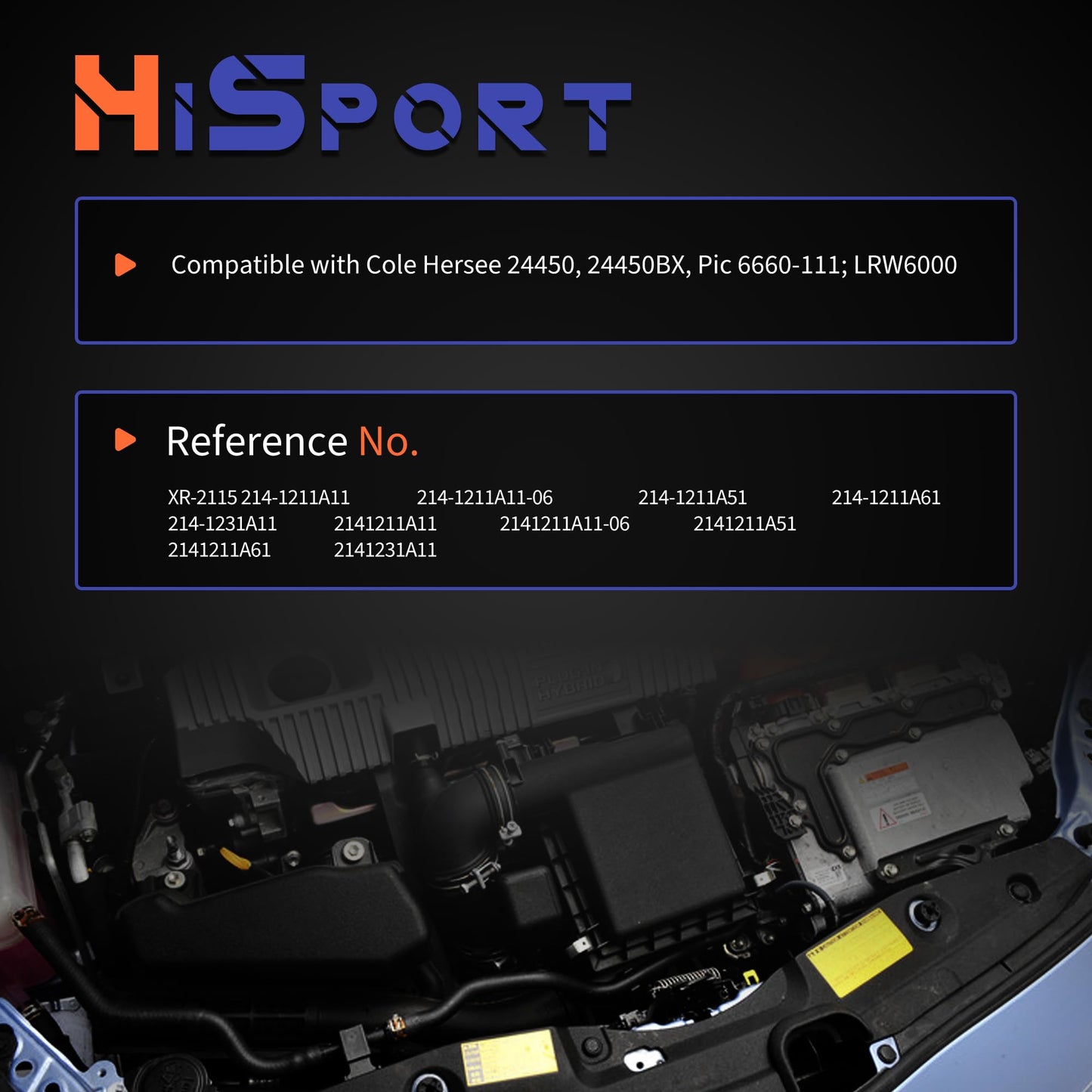 HiSport Winch Motor Reversing Solenoid Switch - Duty 12V DC 6 Terminal 24450 214-1211A11 214-1231-A11 2141211A1106 214-1211A11-06