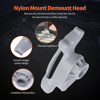HiSport Grey Low Profile Nylon Mount Demount Head Kit - Compatible with Coats for Low Profile Tire Duck Head Part Replaces TC184432