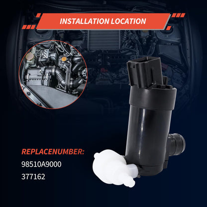 HiSport 98510-A9000 Windshield Washer Motor Pump - Compatible with Kia Sedona 2015-2021 Sorento 2016-2020