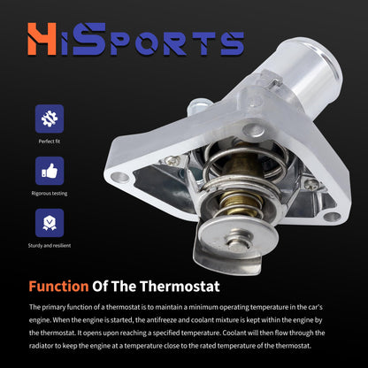 HiSport Thermostat Assembly - Compatible with Infiniti M35 FX35 G35 M45 QX4 Q45 | Nissan NV1500 NV2500 NV3500 Frontier Pathfinder Xterra 350Z | Suzuki Equator - Replace 21200-31U1B