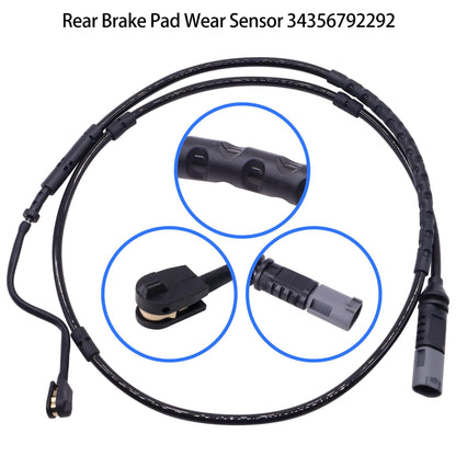 HiSport 34356792289 Front Brake Pad Wear Sensor + 34356792292 Rear Brake Pad Wear Sensor Compatible with BMW 228i 320i 328i 330i 335i,2BWS0277 0841949 PWS290 0841950 084-1950