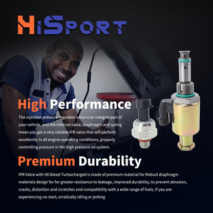 HiSport 7.3 IPR Valve Injector Pressure Regulator & ICP Control Sensor with Pigtail Connector Compatible with Ford Excursion, F-250 F-350 F-450 F-550 Super Duty, F81A9C968AA F5TZ9C968A 1841217C91