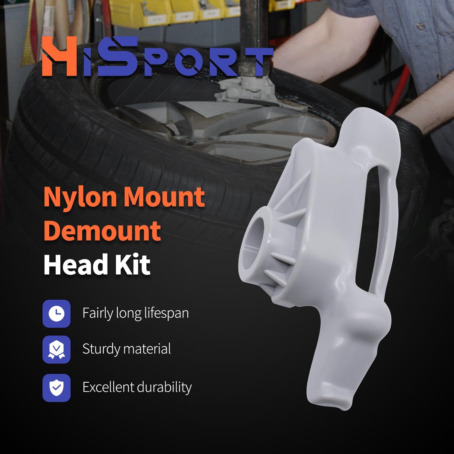 HiSport 2 Pack TC184432 Nylon Mount Demount Head Kit - Compatible with Coats for Low Profile Tire Duck Head Part Replaces 8184432