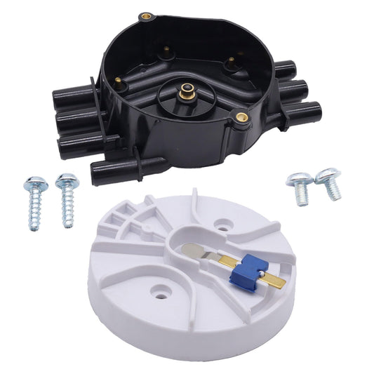 HiSport Ignition Distributor Cap and Rotor Kit - Compatible with Chevy Astro Blazer C1500 Express 1500 Express 2500 K1500 P30 S10 Silverado 1500 Silverado 1500 Classic - Replace 10452457 10452458