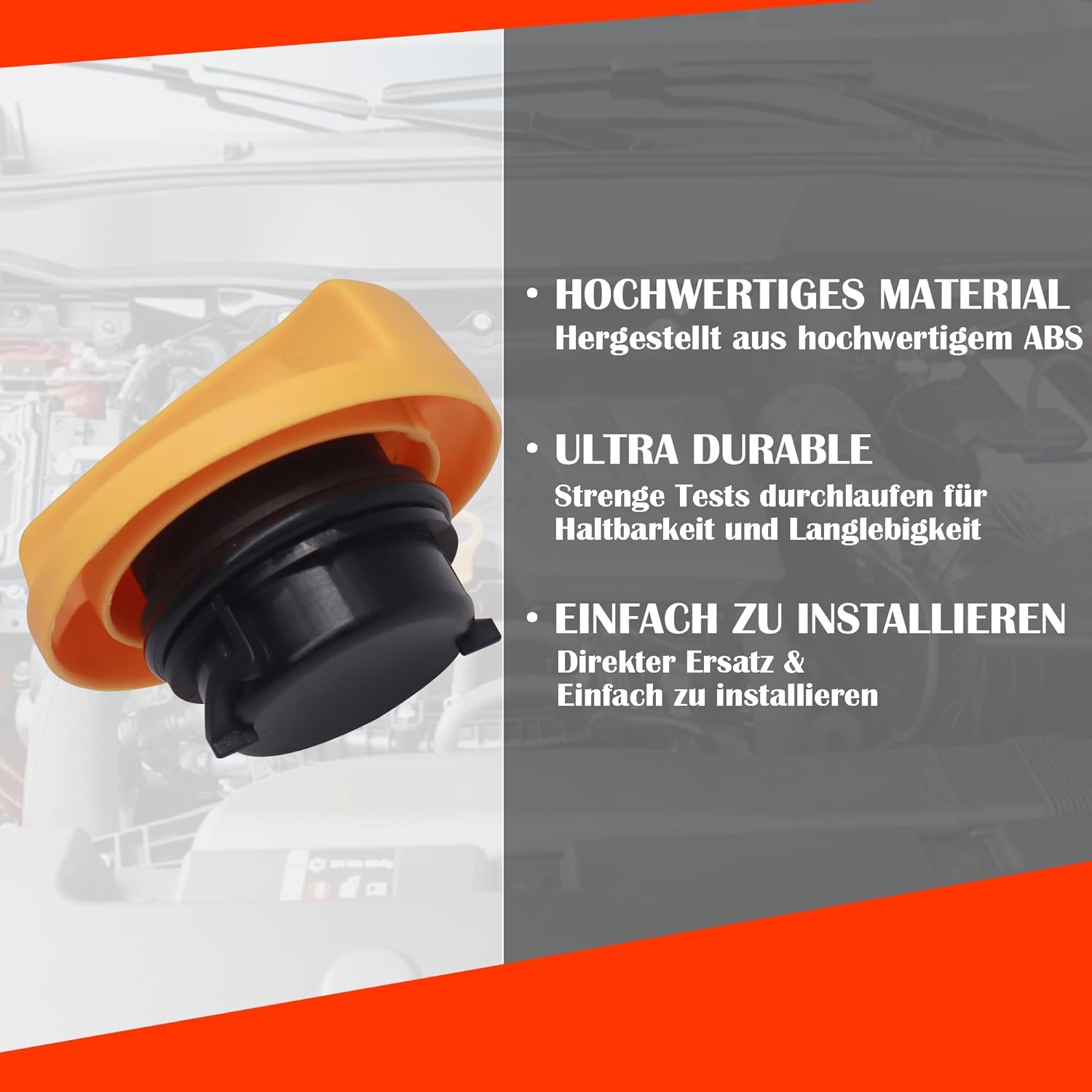 HISports Öleinfülldeckel,Kompatibel mit Opel Astra G Zafira A Vectra B 90536291 0650103 205591755