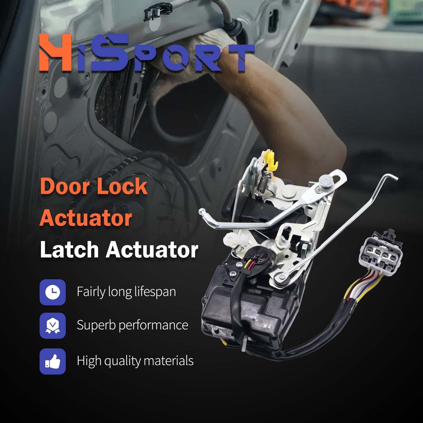 HiSport Front Drive Left Side Door Lock Actuator Motor 69040-04010 Compatible with Toyota Tacoma Latch 1998-2004 Pickup Replaces 6904004010 931-492 931492