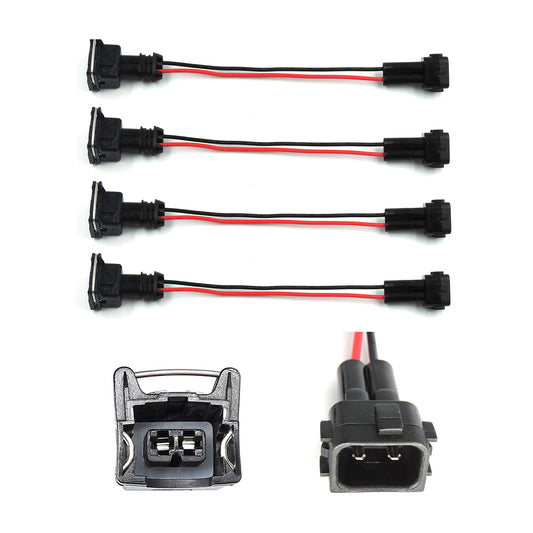 HiSport Injector Adaptors Plugs Connectors Harness OBD2 TO OBD1 EV1 Fuel Injector Replacement for Honda Acura 4Pcs