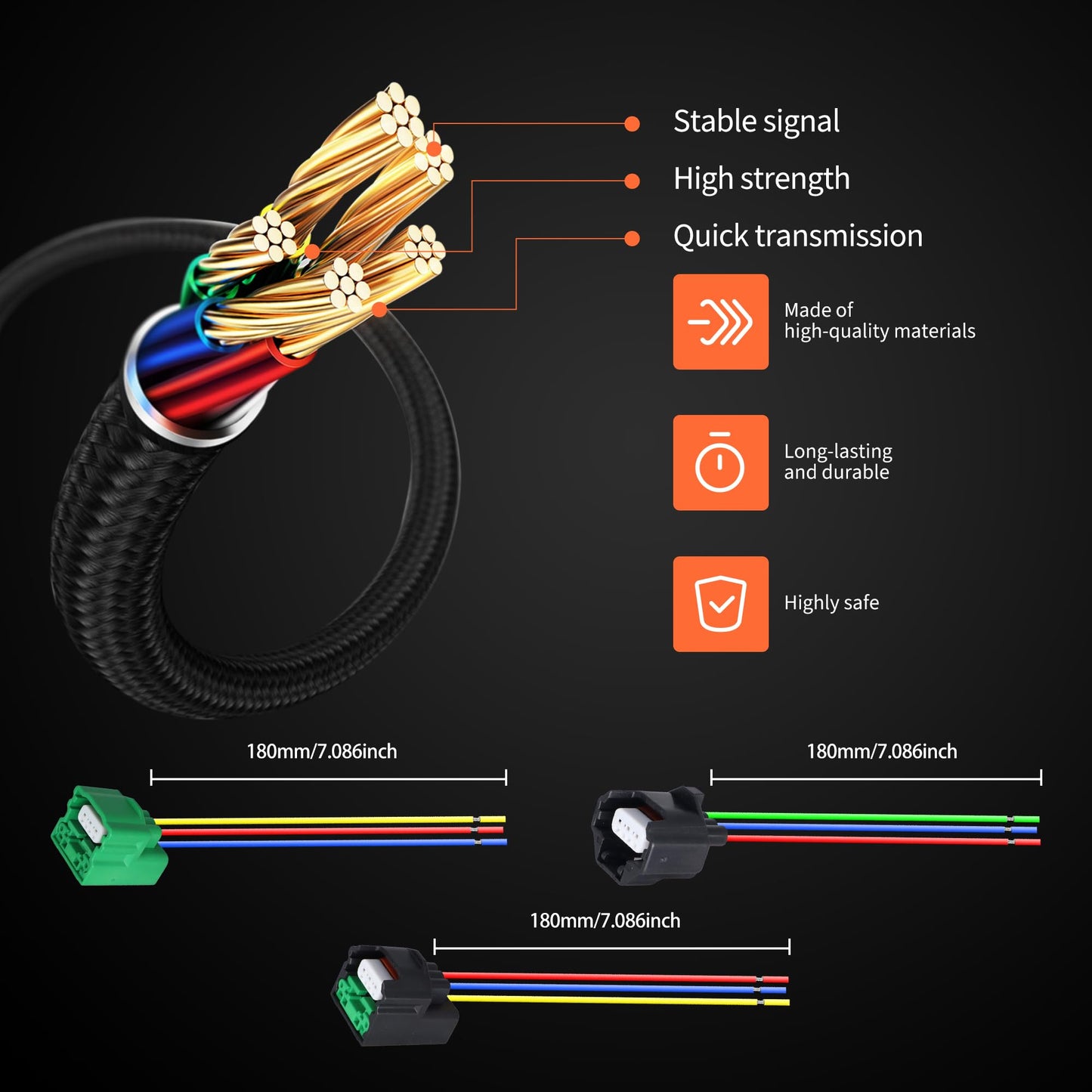 HiSport Crankshaft Position Sensor Camshaft Sensor Connector Compatible with Nissan Infiniti FX35 M35 G35 I35 Maxima Murano 350Z Altima Quest 2002-2008 Replace 907-716 917-707 917-704