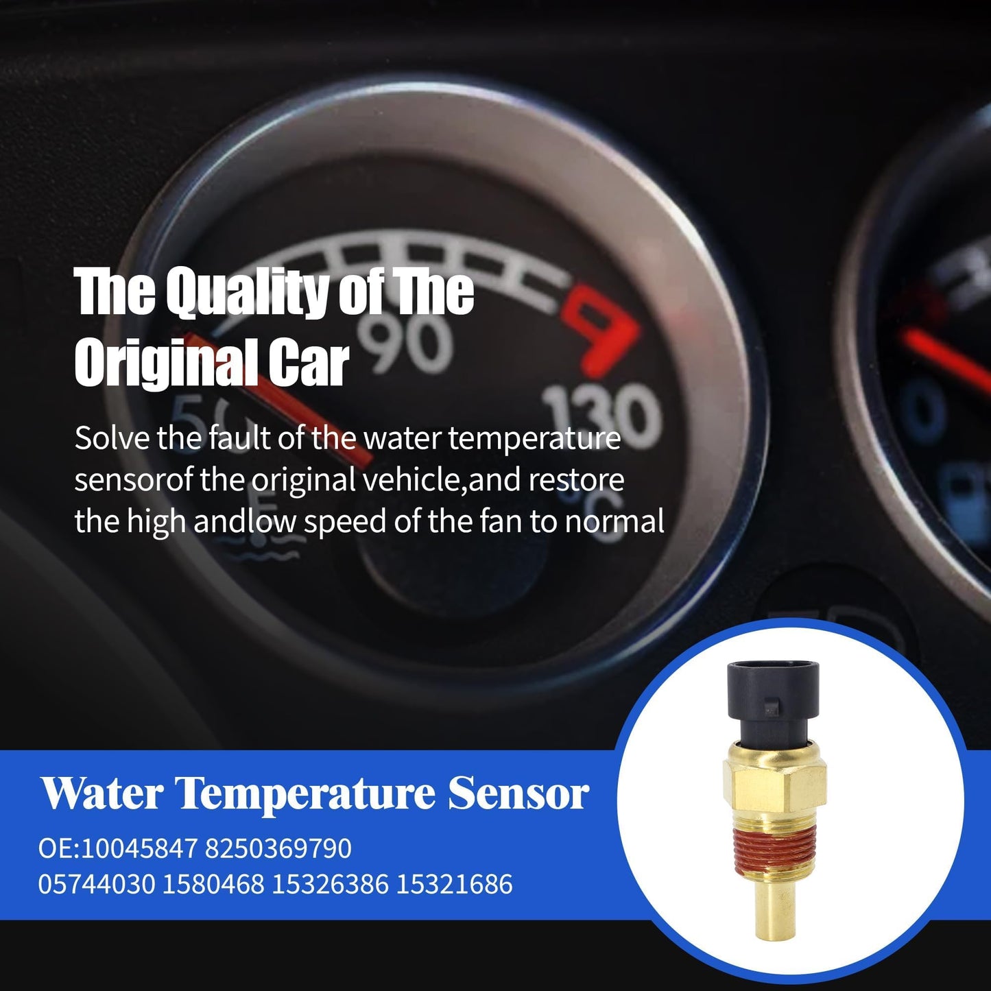 HiSport 12146312 Engine Water Coolant Temperature Sensor Compatible with Acura 1996-1999,Buick 1976-2005,Cadillac 1980-2004,Chevrolet Chevy 1979-2014,Geo,GMC,Honda,Hummer,Isuzu,Jeep,Oldsmobile,Pontiac