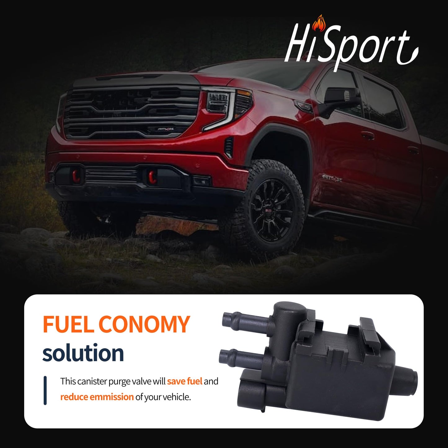 HiSport Vapor Canister Purge Valve 911-072 Compatible with BUICK CADILLAC CHEVY GMC VOLDSMOBILE PONTIAC 1990-1999 - Replaces 1997201 1997210