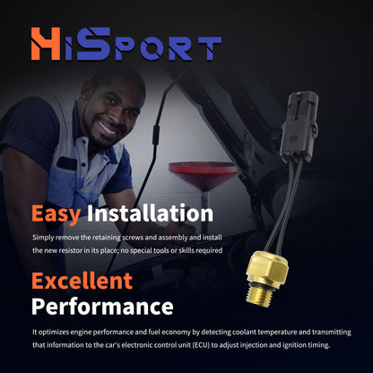 HiSport Temperature Sensor Switch RE503242 - Compatible with John Deere 240 250 260 270 280 210LE 324H 344H 410E 485E 486E 488E 540G 548G 640G 648G 690ELC 740G 748G 5103 5105 5203 5205 5210 5220