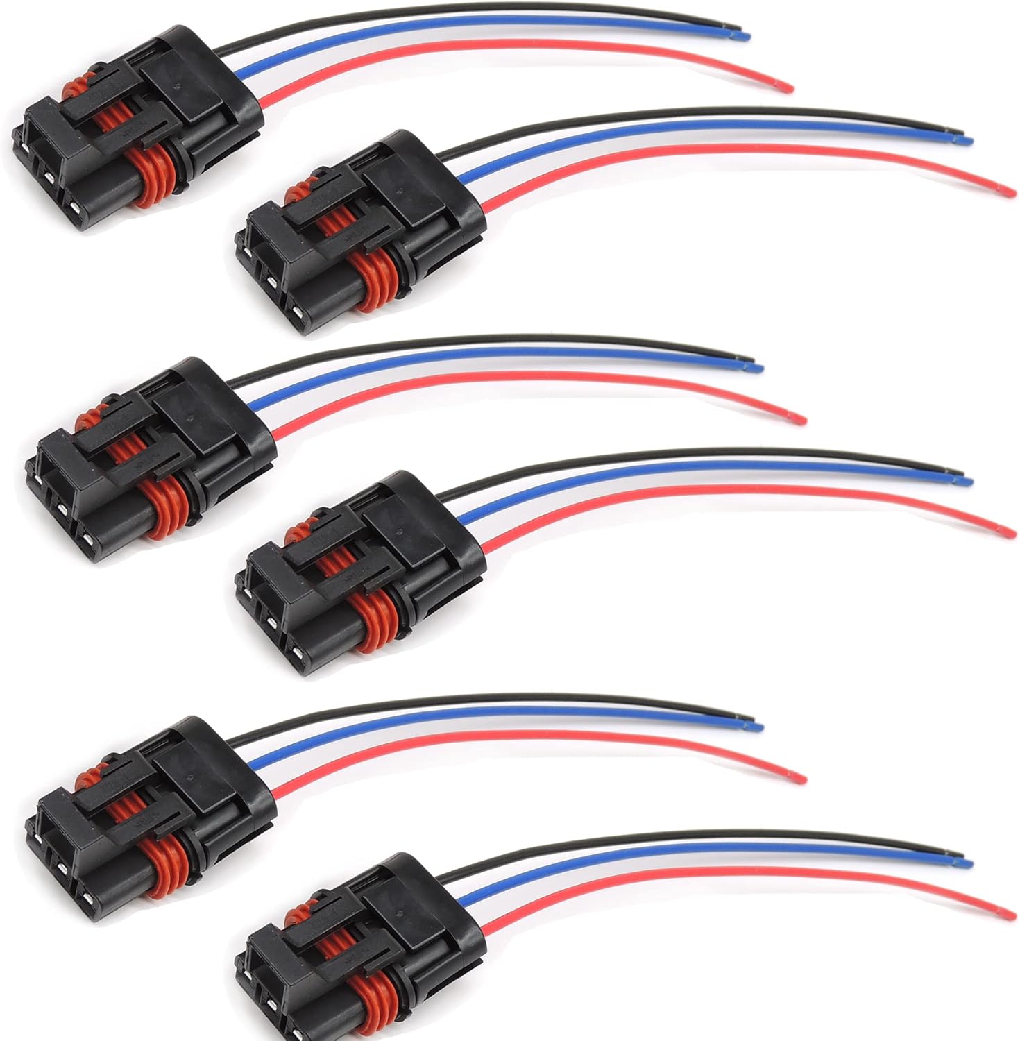 HiSport Bus Bar Pulse Power Plugs Pigtail Connector - Compatible with Polaris Ranger XP1000 & RZR Pro RS1 General Bus Bar 2018 2019 2020 2021 2022 2023 2024 Harness Pigtail Connectors （6 Pack）