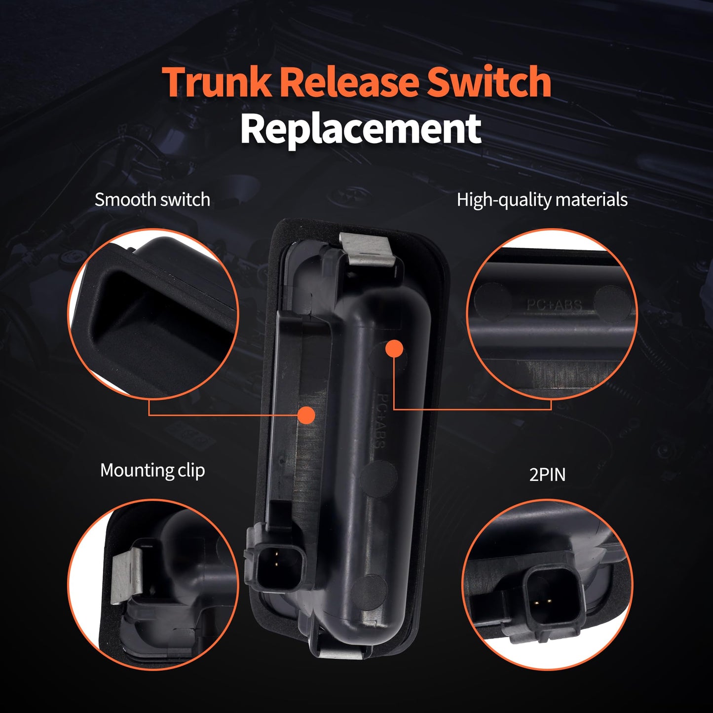 HiSport Rear Trunk Tailgate Rear Door Switch - Compatible with Kia Forte Forte5 Replaces 81260-1M500 81260-A6200