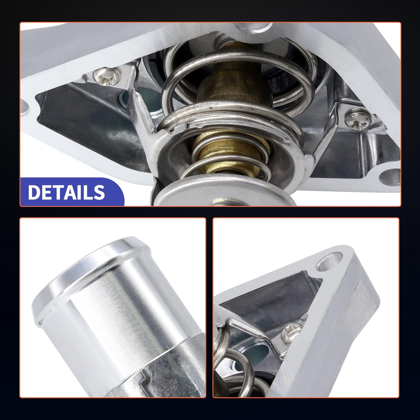 HiSport Thermostat Assembly - Compatible with Infiniti M35 FX35 G35 M45 QX4 Q45 | Nissan NV1500 NV2500 NV3500 Frontier Pathfinder Xterra 350Z | Suzuki Equator - Replace 21200-31U1B