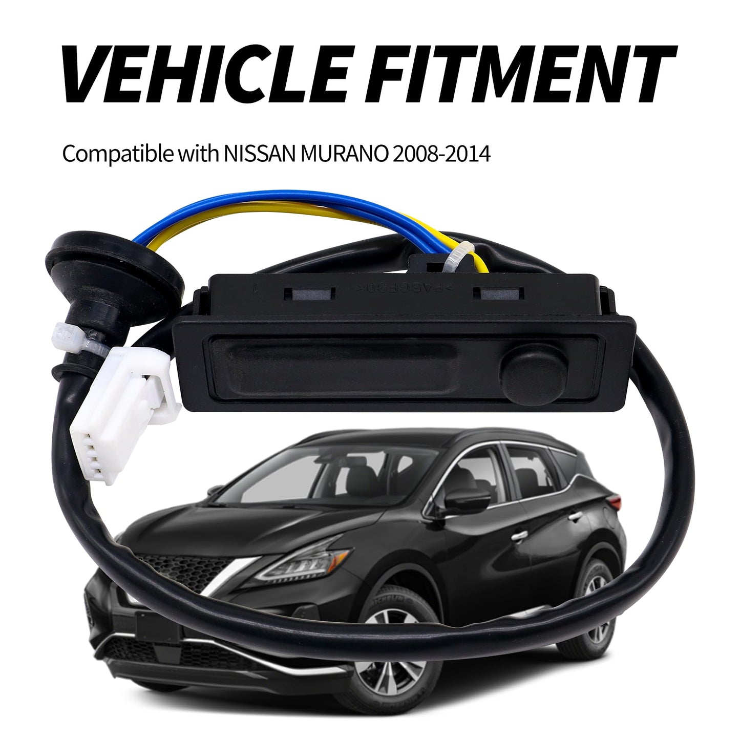 HiSport 25380-1AA0A Tailgate Release Button Trunk Switch - Compatible with Nissan Murano 2008 2009 2010 2011 2012 2013 2014