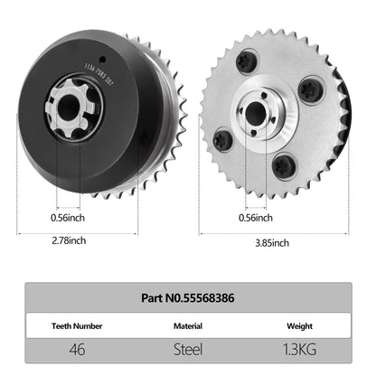 HiSport VVT Intake & Exhaust Camshaft Adjuster Sprocket Gears - Compatible with BMW 128i 135i 325i 328i 330i 335i 435i 525i 525xi 528i 528xi 530i 530xi 535i 640i 740i - Replace 11367583207 11367583208