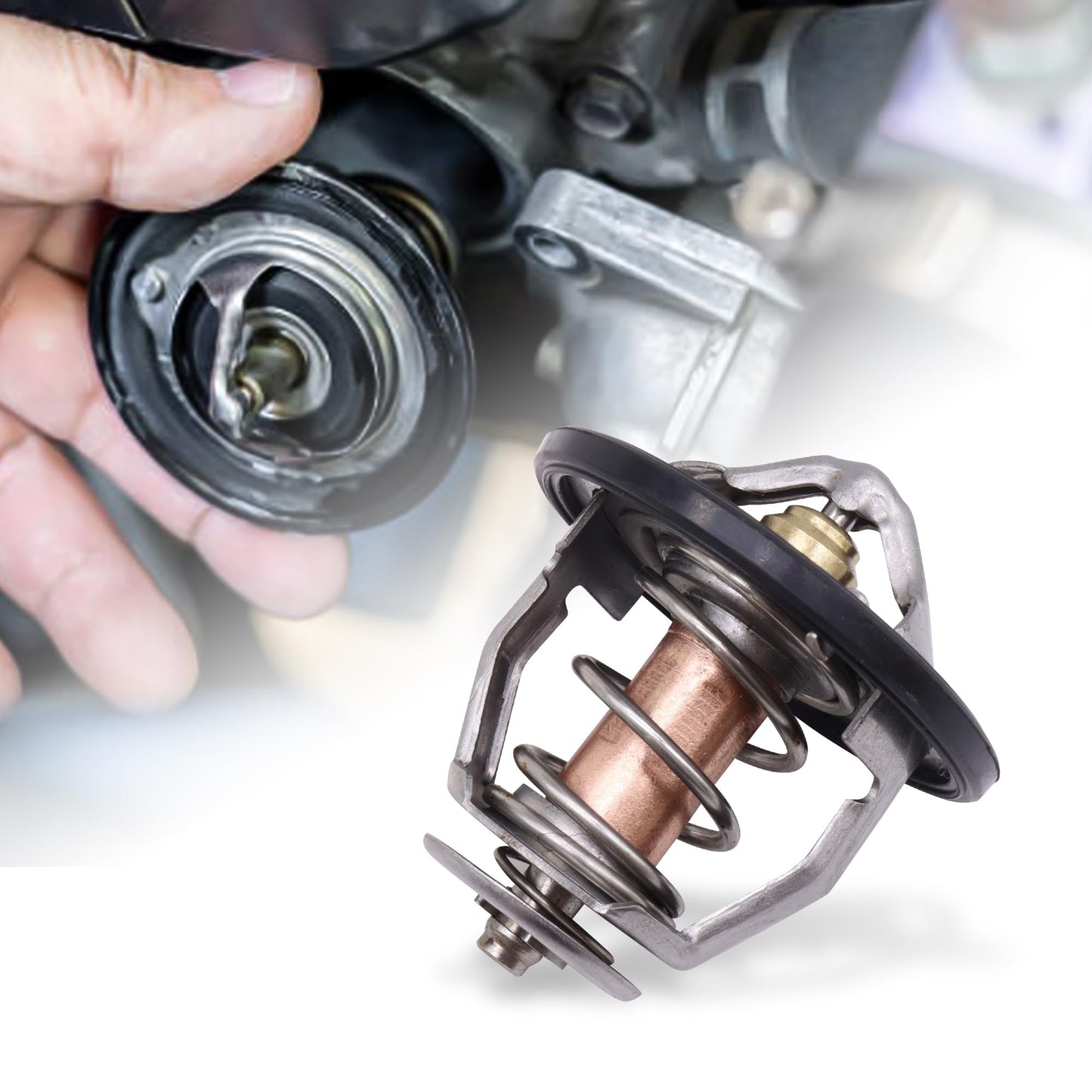 HiSport Engine Coolant Thermostat 9091603136 90916C3001 Compatible with Toyota Camry Hybrid Corolla Highlander Matrix RAV4 Solara & Lexus HS250h & Scion tC xB