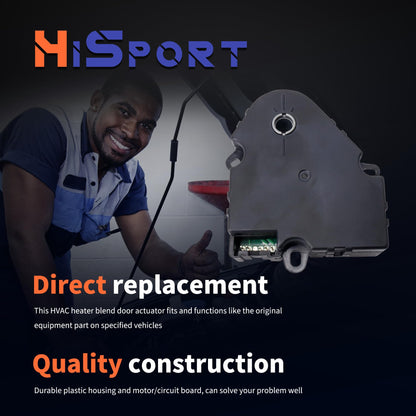 HiSport HVAC Blend Door Actuator - Compatible with Chevy Avalanche 1500 Avalanche 2500 Silverado 1500 HD Silverado 2500 HD Silverado 3500 Suburban 1500 Suburban 2500 Tahoe 1999-2002 - Replace 604-113