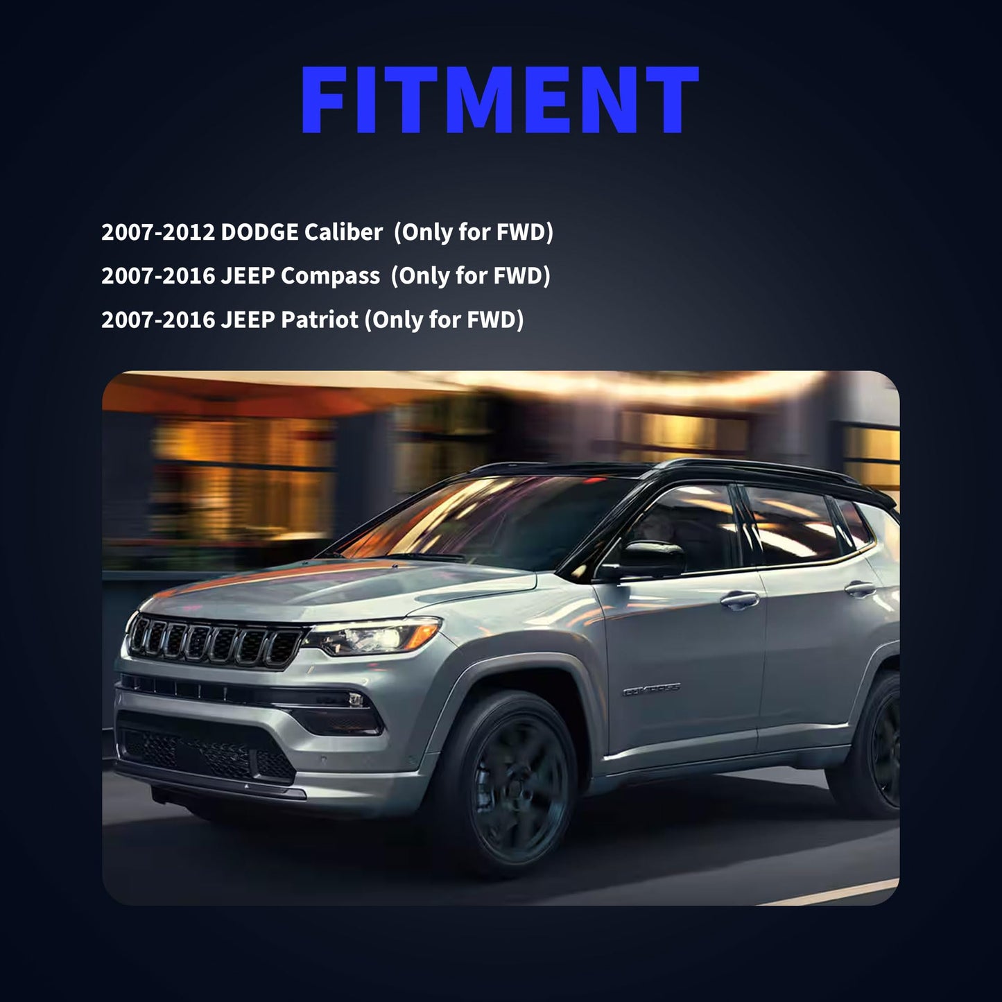 HiSport ABS Wheel Speed Sensor Right Rear Driver & Passenger Side ONLY FWD Replacement for Jeep Dodge FWD 2007-2016 Replaces ALS2084 ALS2088 ALS1819 ALS2086