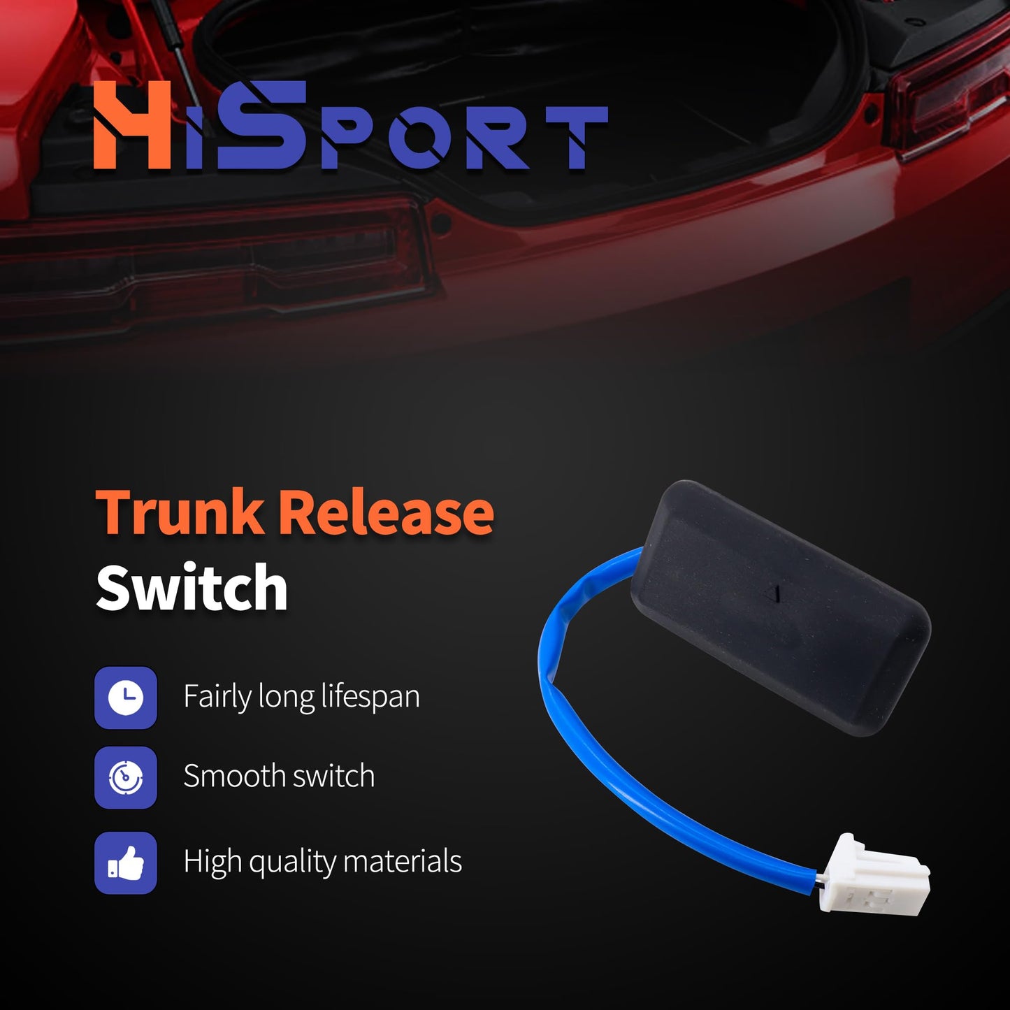 HiSport Rear Tailgate Handle Release Trunk Switch - Compatible with Kia Optima Forte Cadenza Optima Hybrid Replaces 81260-2G000 812602G000