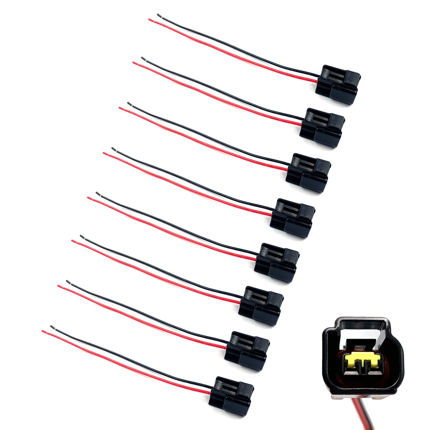 HiSport 8Pcs Ignition Coil Camshaft Crankshaft Position Sensor Connector Pigtail Pigtail Harness Compatible with Ford F-150 F-250 F-350 4.6L 5.4L 6.8L and More Replace 3U2Z14S411SLA, S819