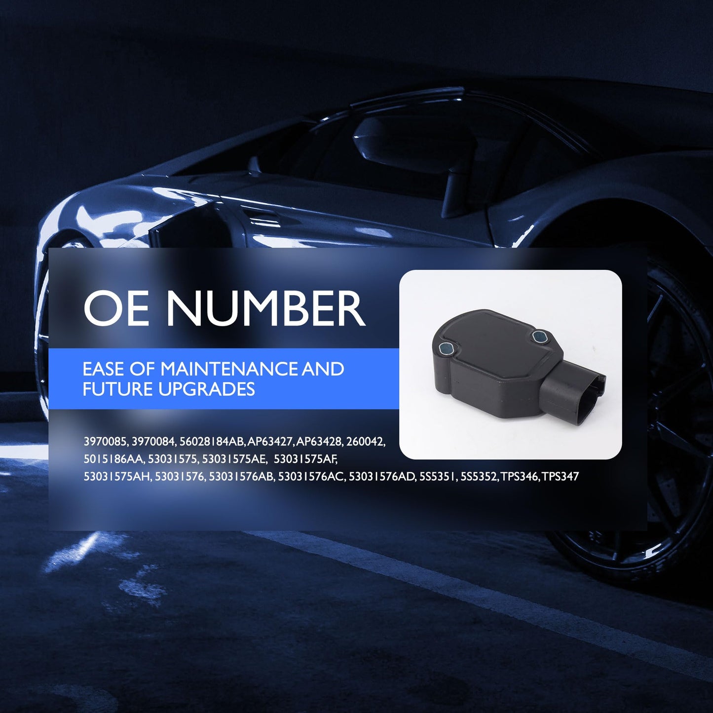 HiSport Throttle Position Sensor 53031576 53031576AD 3970085 Compatible with Dodge Ram 2500 3500 1998.5-2004 5.9L Cummins Diesel