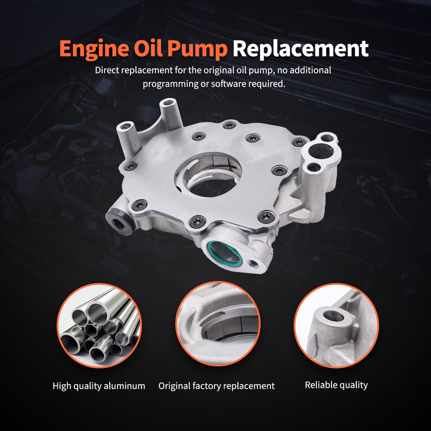 HiSport High Pressure Oil Pump 10452 53021622BH Replacement For Jeep Dodge Chrysler 300 Aspen Charger Durango Challenger Ram 1500 2500 3500 4500 5500 Cherokee Commander 5.7L 6.4L