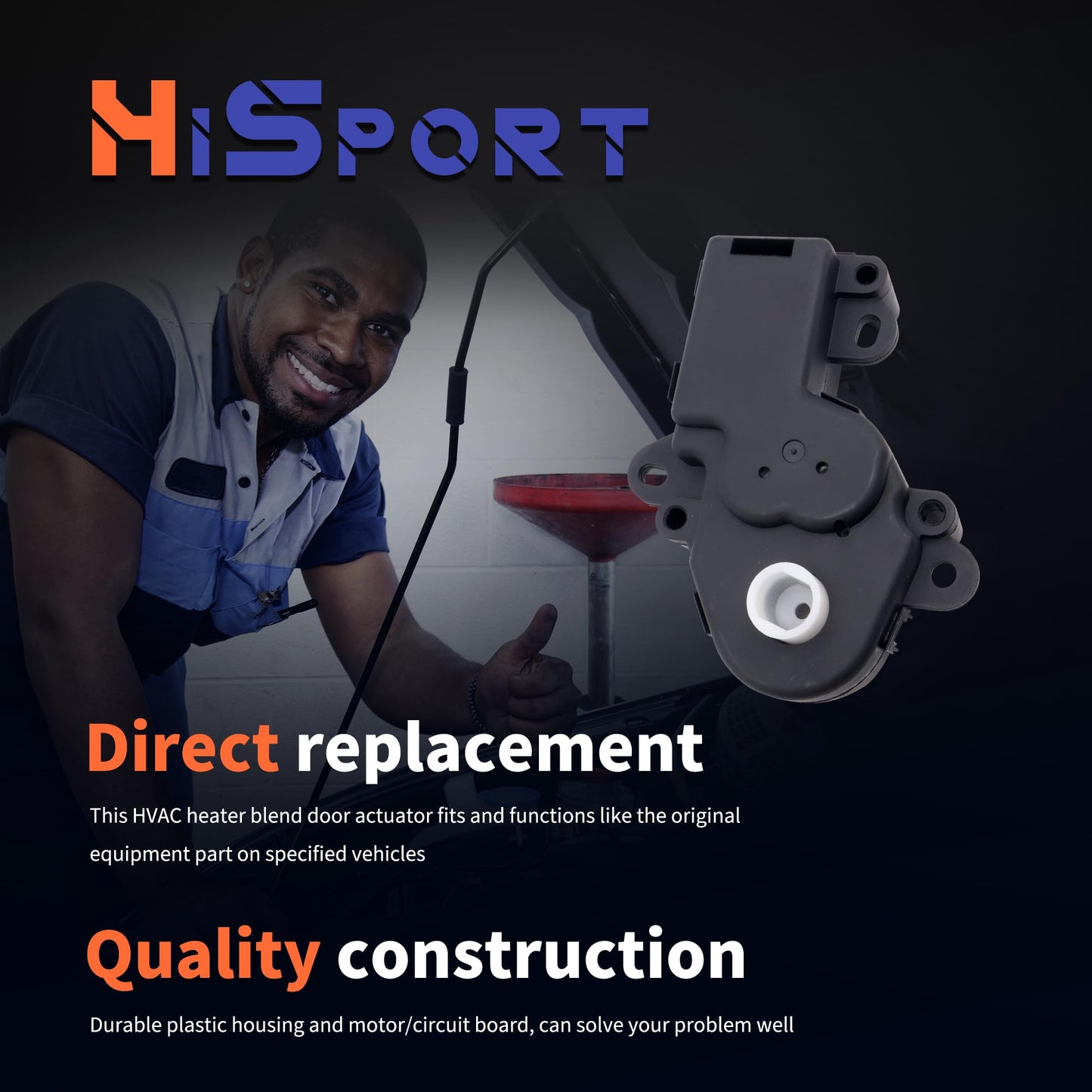 HiSport 604-132 HVAC Blend Door Actuator - Compatible with Chevy Colorado 2004-2012 SSR 2003-2006 GMC Canyon 2004-2012 Pontiac Vibe 2003-2008