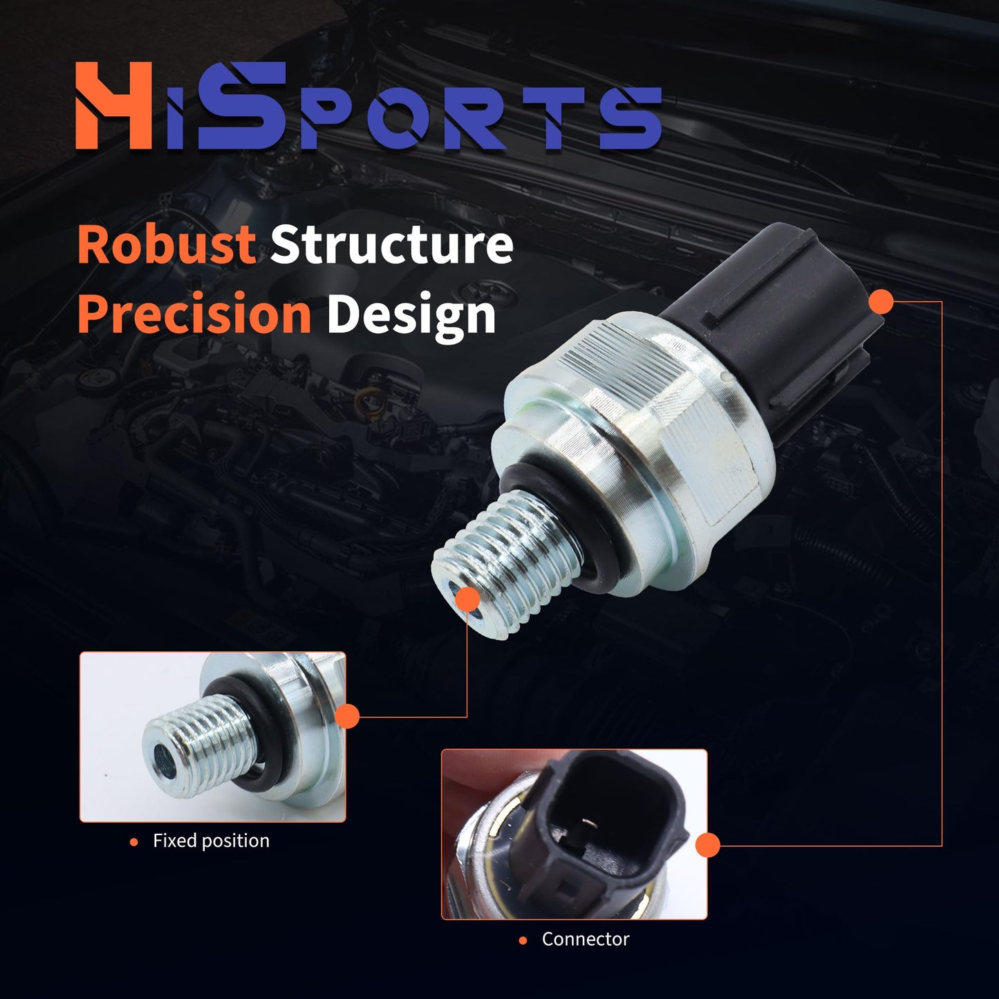 HiSport Transmission Pressure Switches 28600-RKE-004 28600-RAY-003 Compatible with Acura Honda MDX RL Odyssey Pilot Ridgeline 3.5L Automatic Transmission 2ND - 3RD Gear Oil Pressure Sensor Switch