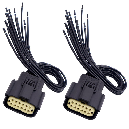 HiSport 68364272AA 2PCS Halogen Headlight Connector Harness Pigtail Compatible with Dodge Charger 2015-2018