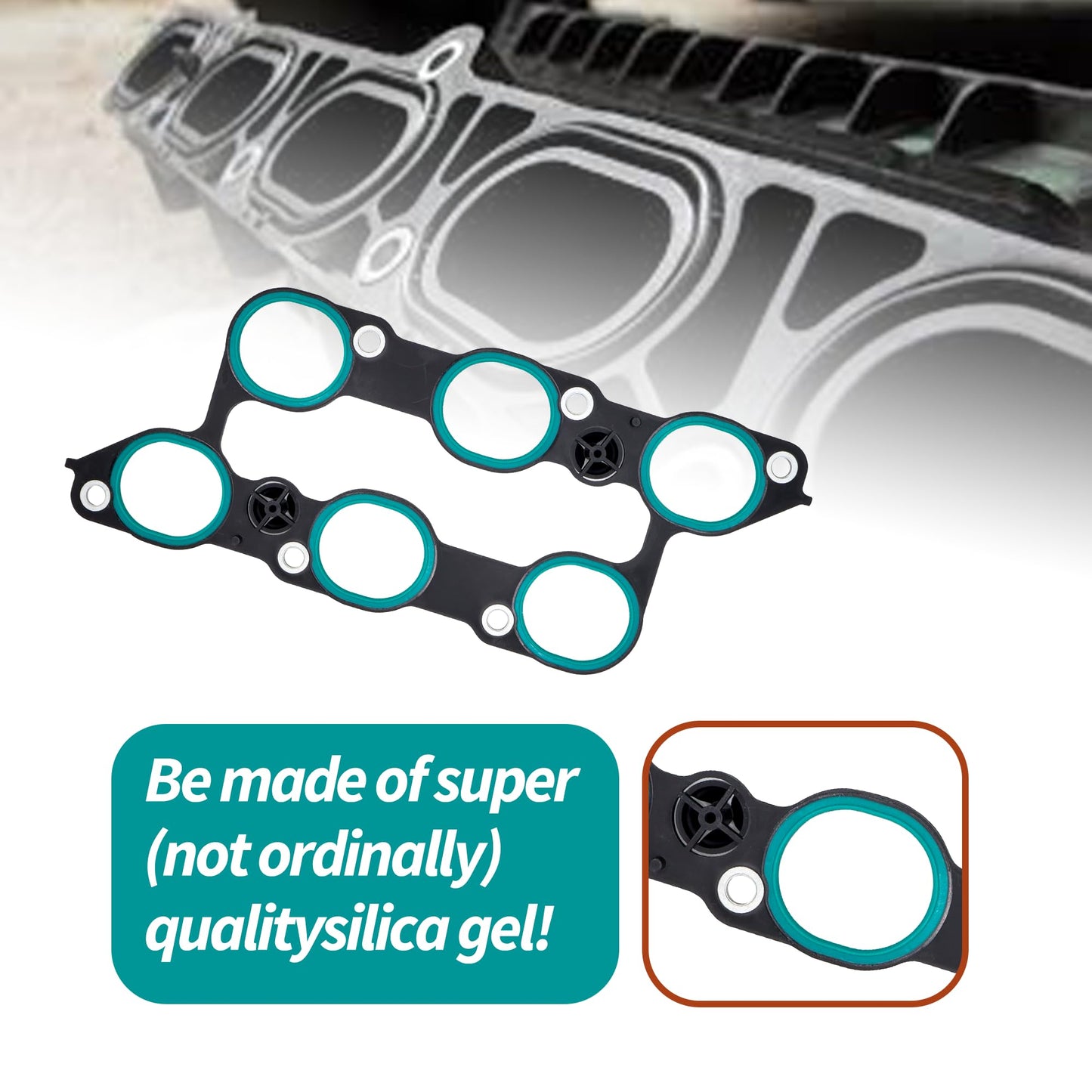 HiSport 12673300 Engines Lower Intake Manifold Gasket Kit - Compatible with Enclave XTS Traverse Acadia 09-16 Lacrosse Camaro 10-11 SRX STS CTS 08-11 3.6L V6 - Replace MS19966