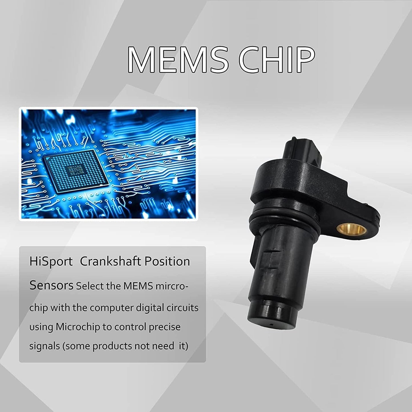 HiSport 12588992 2PCS Crankshaft Position Sensor Compatible with Buick Lacrosse Regal Verano, Chevrolet Chevy Captiva Cobalt Equinox HHR Impala, GMC Terrain, Pontiac G5, Saturn Aura