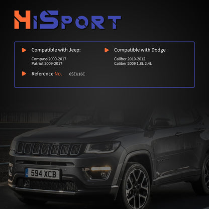 HiSport Air Conditioner AC Compressor Clutch Kit Replacement for Jeep Compass 2009-2017, Patriot 2009-2017, Compatible with Dodge Caliber 2010-2012, Caliber 2009 1.8L 2.4L