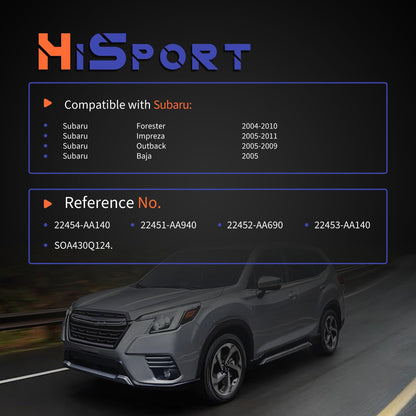 HiSport Car Spark Plug Coil Wires Ignition Coil Harness Cable Compatible with Subaru Forester Impreza Legacy 2004-2011, 22454-AA140 22451-AA940, Pack of 4