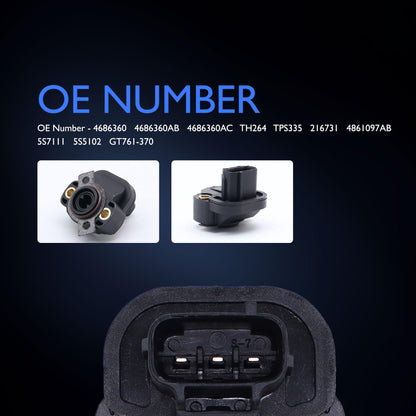HiSport Throttle Position Sensor Comaptible with Chrysler Caravan 2000-2005,Pacifica 2004-2006,Town & Country 2001-2007,Comaptible with Dodge Plymouth