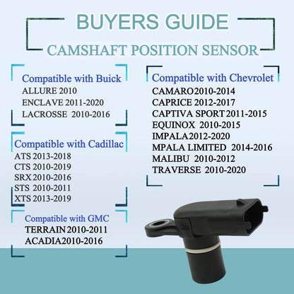 HiSport 12684186 Camshaft Position Sensor Compatible with Buick Enclave Lacrosse, Cadillac ATS CT4 CT6 CTS SRX STS XTS, Chevrolet Chevy Camaro Caprice, GMC Acadia Canyon, Saab 9-5,Saturn Outlook